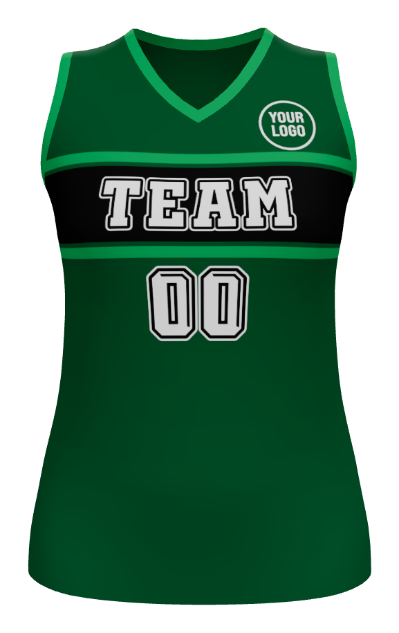 Womens Halfcourt V-Neck Basketball Jersey, design 08